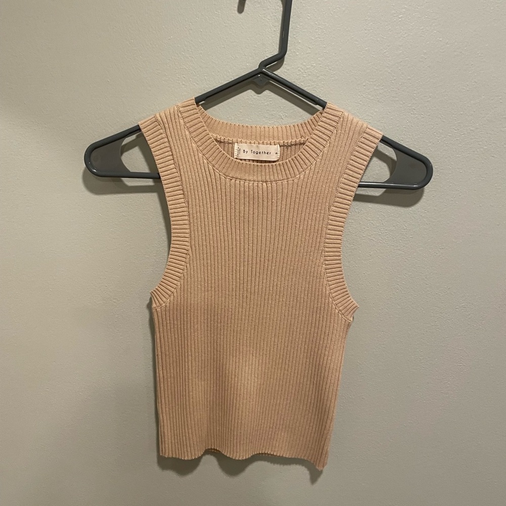 By Together Cream Sweater Vest Size Medium